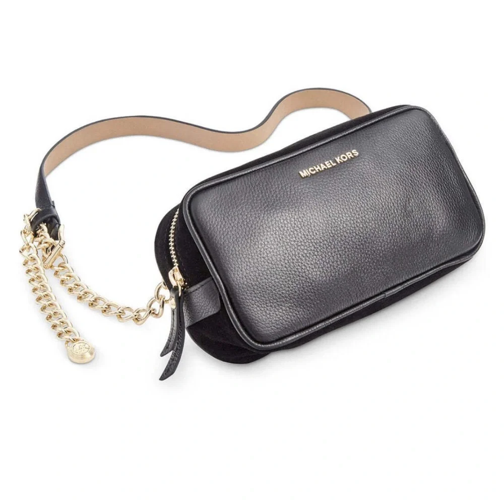 MICHAEL Michael Kors‎ Pebble Leather Belt Bag With Chain Strap